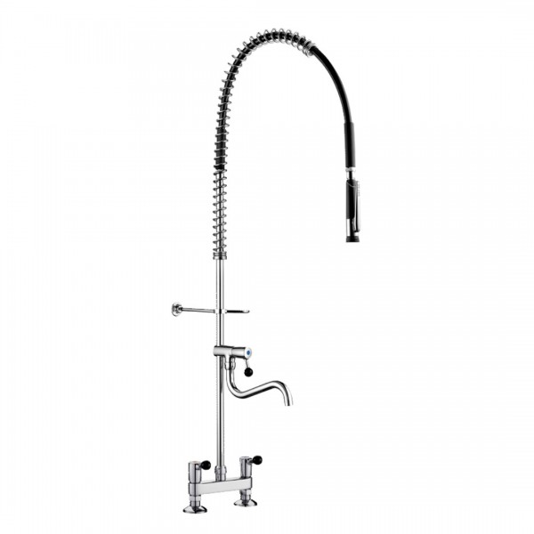Delabie bateria kuchenna stojąca z wyciąganą wylewką chrom 5633
