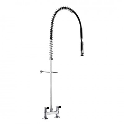 Delabie bateria kuchenna stojąca z wyciąganą wylewką chrom 5680