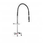 Delabie bateria kuchenna ścienna z wyciąganą wylewką chrom 5636