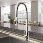 Delabie bateria kuchenna stojąca z wyciąganą wylewką chrom 5526