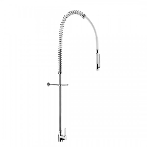 Delabie bateria kuchenna stojąca z wyciąganą wylewką chrom 6693