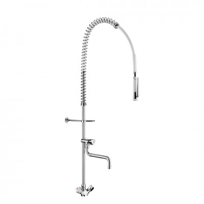 Delabie bateria kuchenna stojąca z wyciąganą wylewką chrom G6632