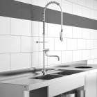 Delabie bateria kuchenna stojąca z wyciąganą wylewką chrom G6632