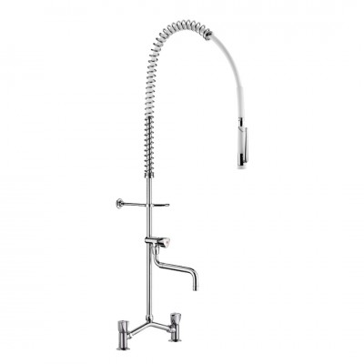 Delabie bateria kuchenna stojąca z wyciąganą wylewką chrom G6532