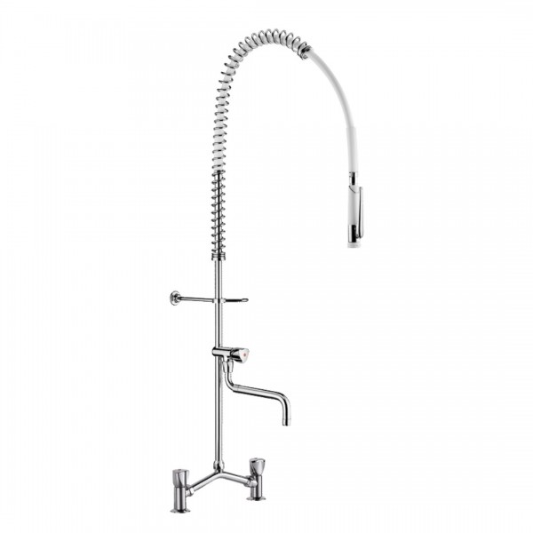 Delabie bateria kuchenna stojąca z wyciąganą wylewką chrom G6532