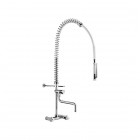 Delabie bateria kuchenna ścienna z wyciąganą wylewką chrom G6432