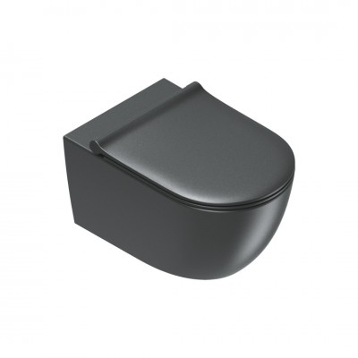 Catalano Sfera muszla WC wisząca Silentech z deską WC wolnoopadającą czarny mat 0511550022+0551200022+5KFST00