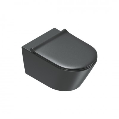 Catalano Zero miska WC wisząca Silentech z deską WC wolnoopadającą czarny mat 0111550022+9056060000+5SCSTPNS