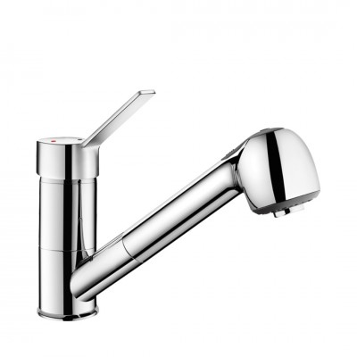 Delabie bateria kuchenna stojąca z wyciąganą wylewką chrom 2211