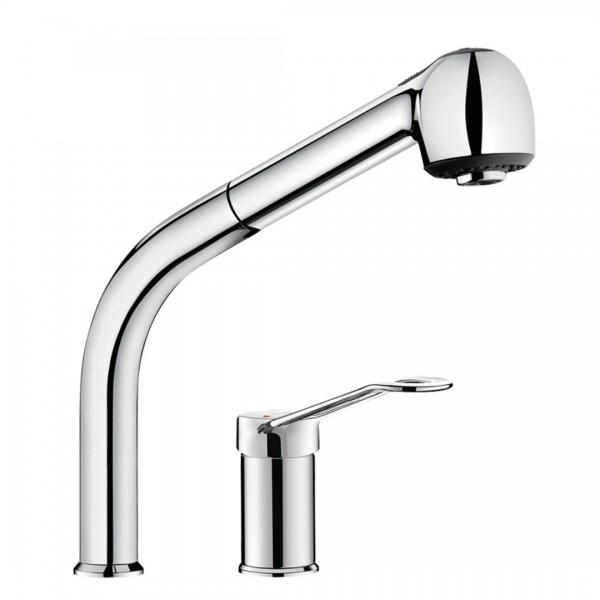 Delabie bateria kuchenna stojąca z wyciąganą wylewką chrom 2599