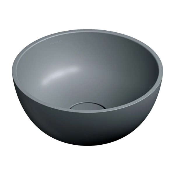 Omnires Shell M+ umywalka nablatowa okrągła 35 cm popielaty szary SHELL350UNAG