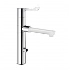 Delabie Tempomatic mix 4 Bioclip bateria elektroniczna umywalkowa z regulatorem temperatury zasilanie 230/12 V chrom 20871T1