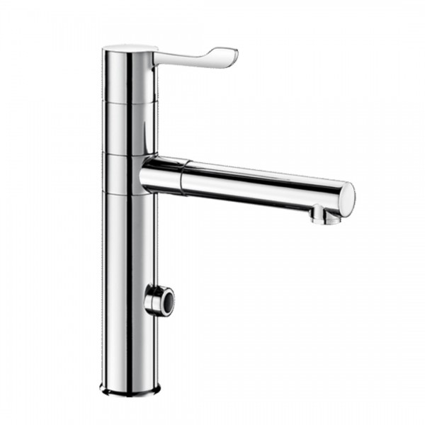 Delabie Tempomatic mix 4 Bioclip bateria elektroniczna umywalkowa z regulatorem temperatury zasilanie 230/12 V chrom 20870T1