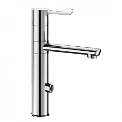 Delabie Tempomatic mix 4 Bioclip bateria elektroniczna umywalkowa z regulatorem temperatury zasilanie 230/12 V chrom 20164T1