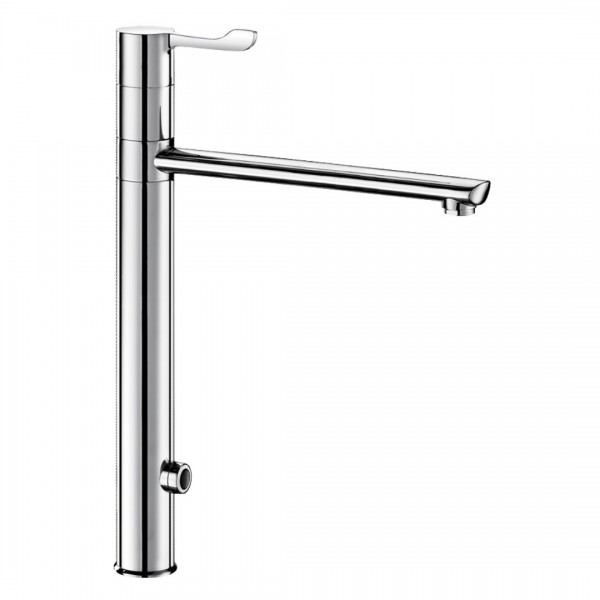 Delabie Tempomatic mix Bioclip bateria elektroniczna umywalkowa z regulatorem temperatury zasilanie 6 V chrom 20464T4