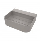 Deante Arnika umywalka nablatowa 50,5x40,5 cm szary metalik CQA_SU5S