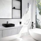 Deante Arnika umywalka nablatowa 50,5x40,5 cm czarny mat CQA_NU5S