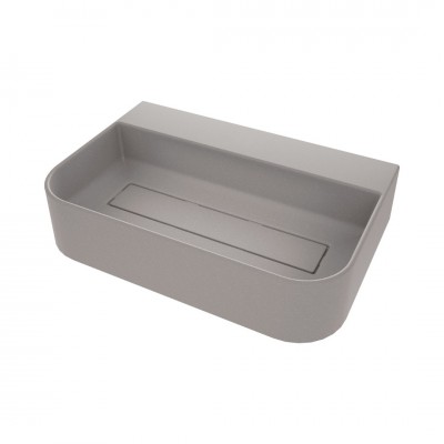 Deante Arnika umywalka nablatowa 60,5x40,5 cm szary metalik CQA_SU6S