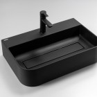 Deante Arnika umywalka nablatowa 60,5x40,5 cm czarny mat CQA_NU6S
