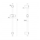 Oltens Alling drążek prysznicowy 90 cm chrom 37301100