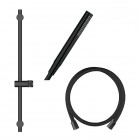 Oltens Alling zestaw prysznicowy ścienny czarny mat 36002300