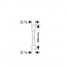 Oltens Alling zestaw prysznicowy ścienny czarny mat 36002300