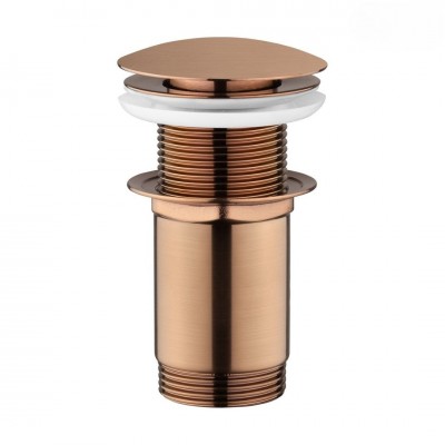 Oltens Rovde korek do umywalki klik klak okrągły bez przelewu miedź szczotkowana 05201610