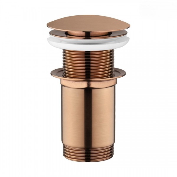 Oltens Rovde korek do umywalki klik klak okrągły bez przelewu miedź szczotkowana 05201610
