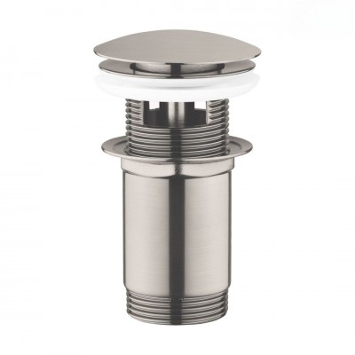 Oltens Halsa korek do umywalki klik klak okrągły z przelewem nikiel 05101910