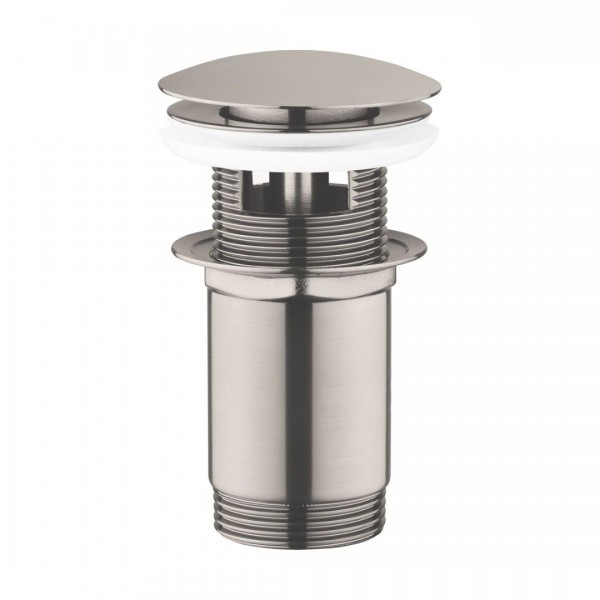 Oltens Halsa korek do umywalki klik klak okrągły z przelewem nikiel 05101910