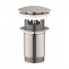 Oltens Halsa korek do umywalki klik klak okrągły z przelewem nikiel 05101910