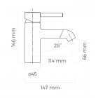 Oltens Molle bateria umywalkowa stojąca grafit 32200400