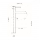Oltens Molle bateria umywalkowa stojąca wysoka grafit 32400400