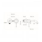 Oltens Molle bateria umywalkowa podtynkowa wylewka 17,6 cm grafit 32600400