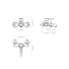 Oltens Molle bateria wannowo-prysznicowa ścienna złoto szczotkowane 34000810