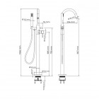 Oltens Molle bateria wannowa wolnostojąca miedź szczotkowana 34300610