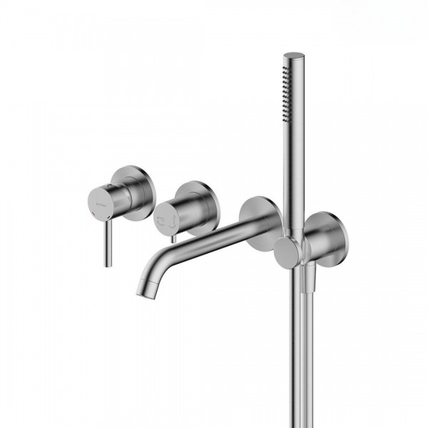 Oltens Molle bateria wannowa podtynkowa 4-otworowa nikiel 34105910