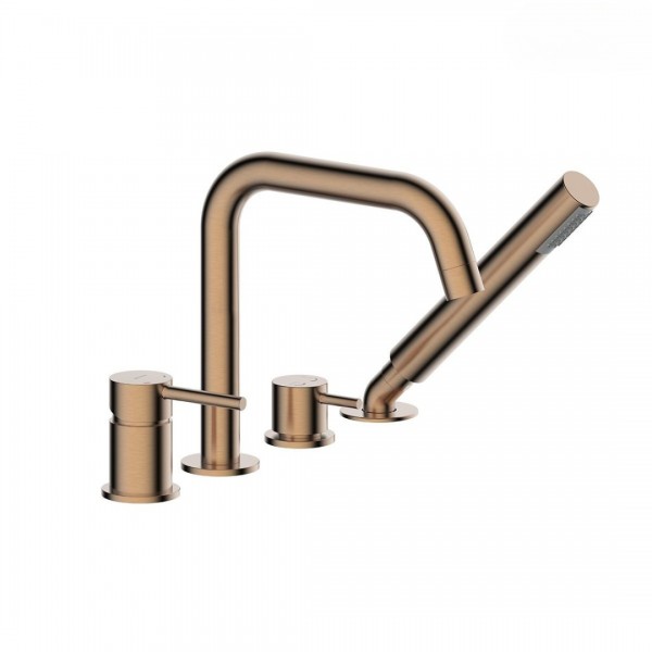 Oltens Molle bateria wannowa 4-otworowa miedź szczotkowana 34200610