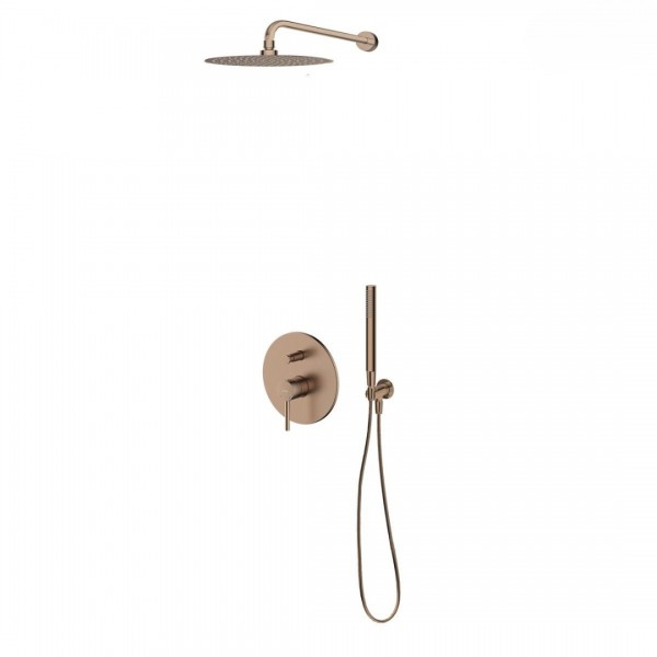 Oltens Molle zestaw prysznicowy podtynkowy deszczownica 30 cm miedż szczotkowana 36600610