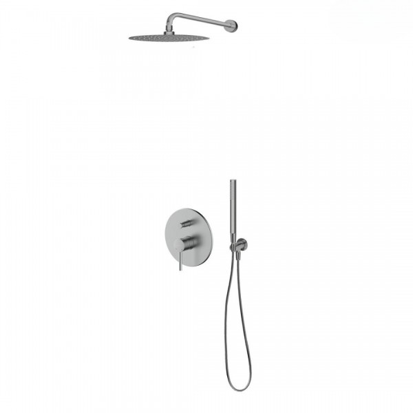 Oltens Molle zestaw prysznicowy podtynkowy deszczownica 30 cm nikiel 36600910