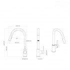 Oltens Litla bateria kuchenna stojąca z wyciąganą wylewką chrom 35204100