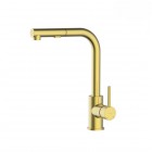Oltens Myvat bateria kuchenna stojąca z wyciąganą wylewką złoto szczotkowane 35205810