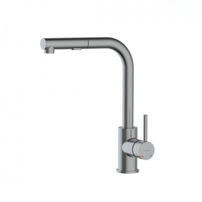 Oltens Myvat bateria kuchenna stojąca z wyciąganą wylewką grafit 35205400