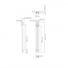 Oltens Stang grzejnik łazienkowy 150x15 cm grafit 55019400