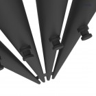 Oltens Stang grzejnik łazienkowy 180x20,5 cm czarny mat 55012300