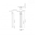 Oltens Stang grzejnik łazienkowy 150x20,5 cm czarny mat 55020300