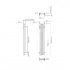 Oltens Stang grzejnik łazienkowy 150x26 cm biały 55021000
