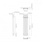 Oltens Stang grzejnik łazienkowy 150x31,5 cm biały 55022000