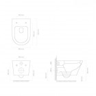 Oltens Jog Stille miska WC wisząca PureRim spłukiwanie wirowe z deską wolnoopadającą Slim biały połysk 42032000