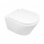 Oltens Jog Stille miska WC wisząca PureRim spłukiwanie wirowe z deską wolnoopadającą Slim biały połysk 42032000